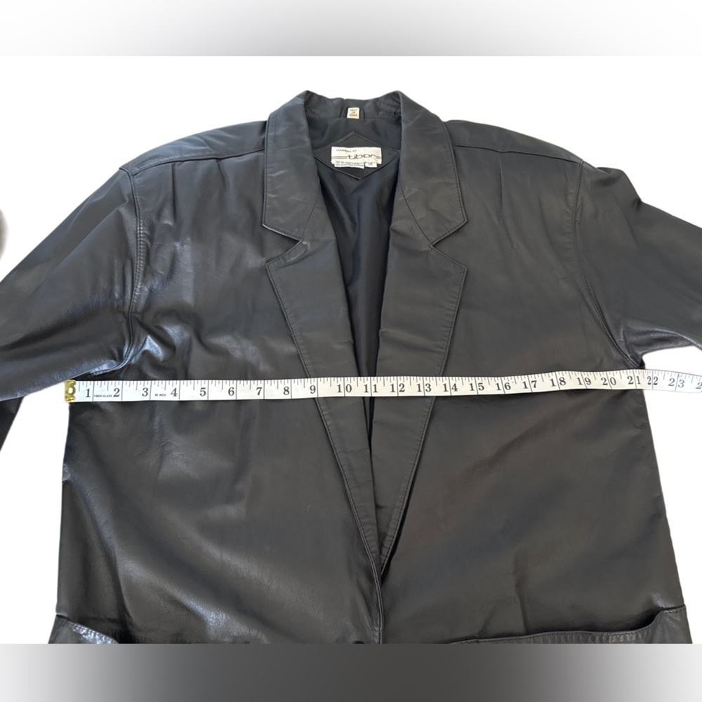 “Leathers by Tibor” Vintage Genuine Leather Black Jacket Size 12 - Picture 5 of 10